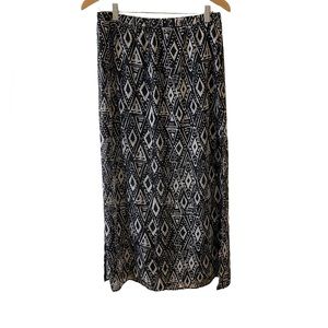 Forever 21 Sheer Maxi Skirt Black & White